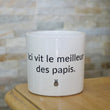 Charger l'image dans la galerie, pot de fleurs personnalisé ici vie le meilleur des papis