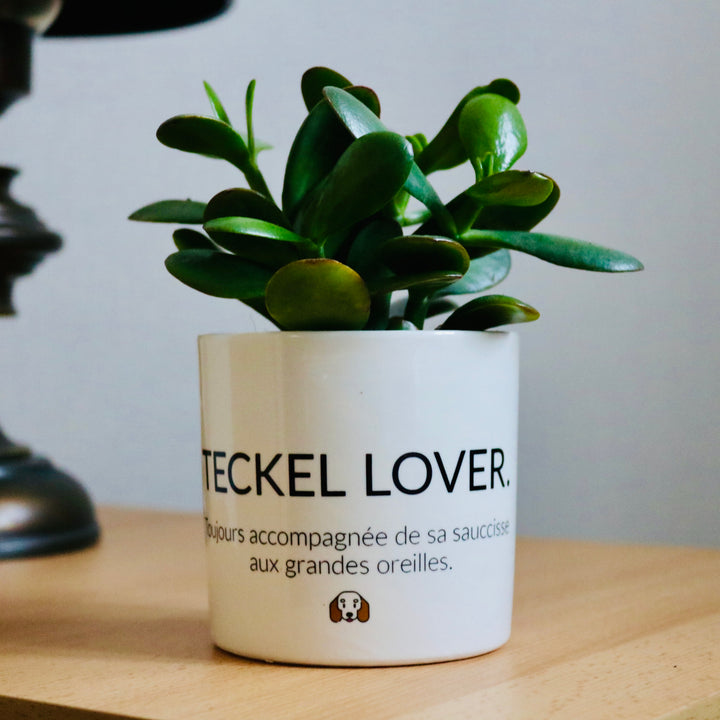 pot de fleurs teckel lover