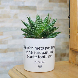 pot de fleurs personnalisé pas une femme fontaine