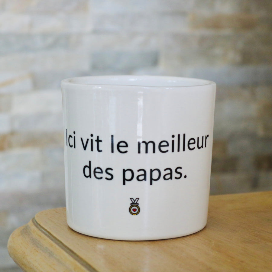 pot de fleurs personnalisé ici vit le meilleur des papas