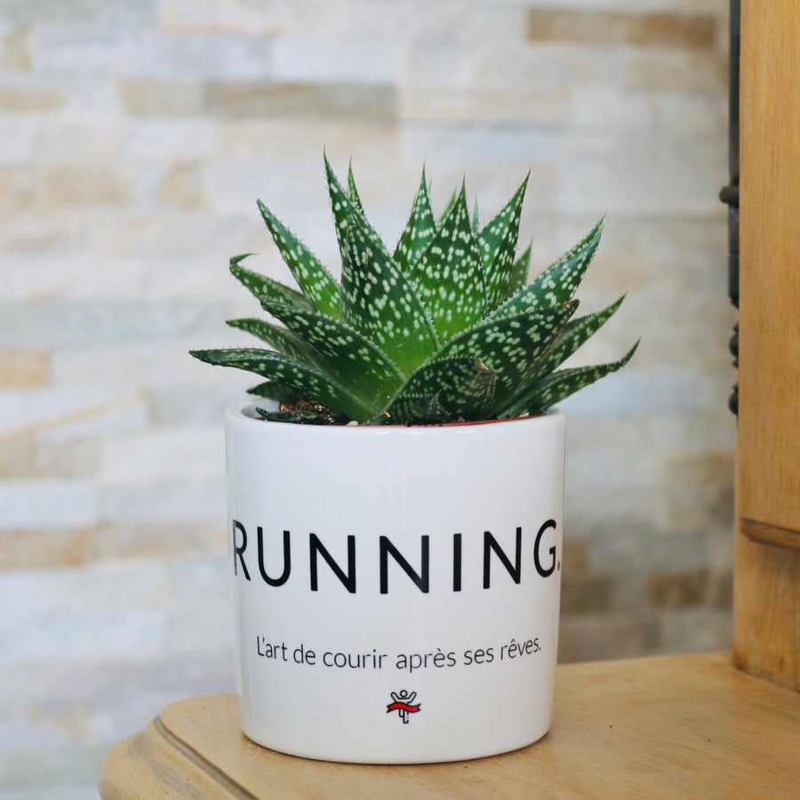 pot de fleurs personnalisé running