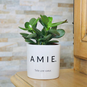 pot de fleurs personnalisé amie