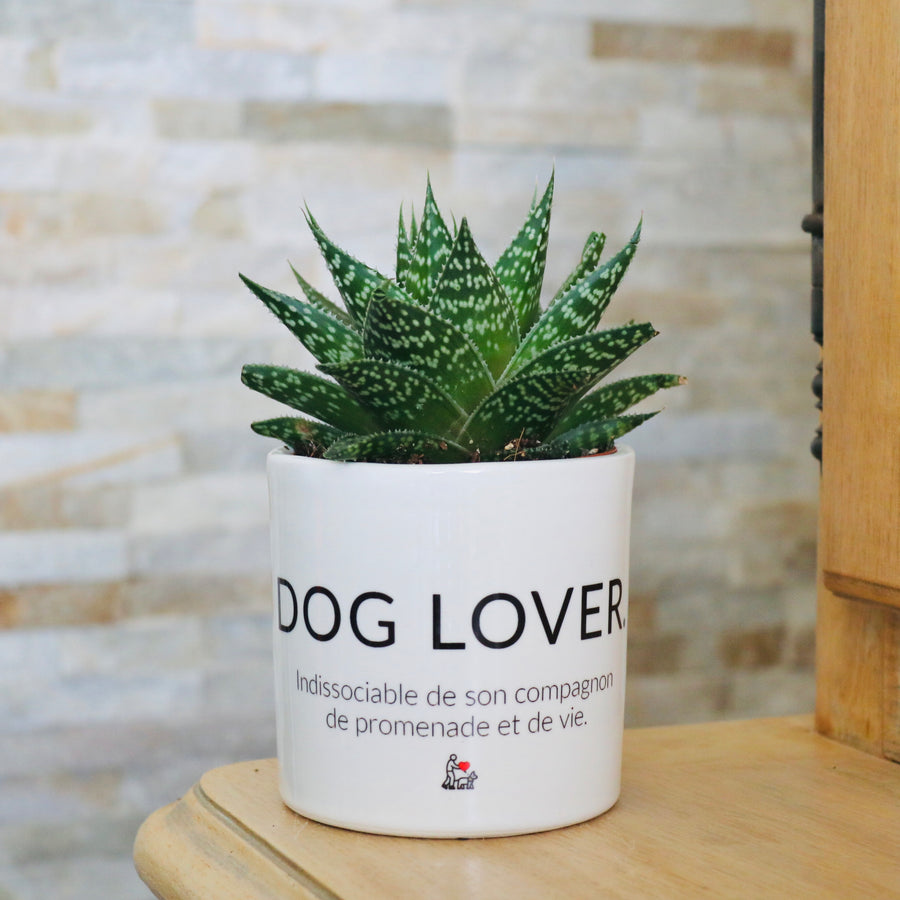 pot de fleurs personnalisé fan de chien