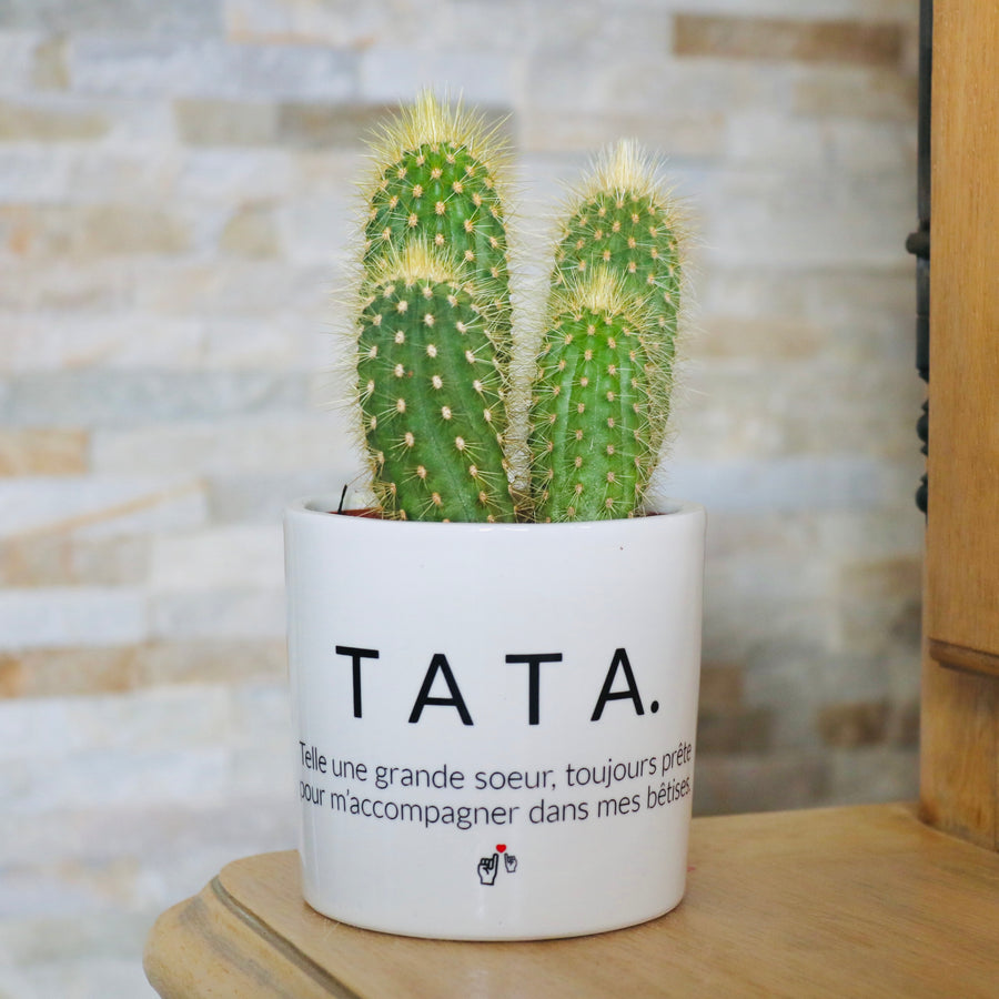 Pot de fleurs Tata  Cadeau original personnalisé pour sa Tata