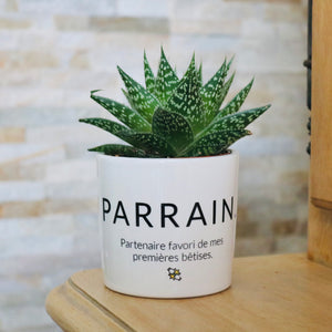 pot de fleurs personnalisé parrain