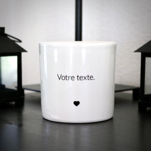 Personnalisez votre pot de fleurs - Version Minimaliste Love.