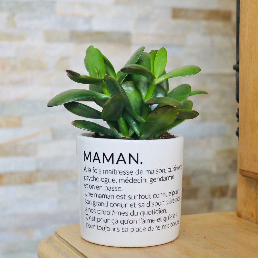 pot de fleurs personnalisé maman