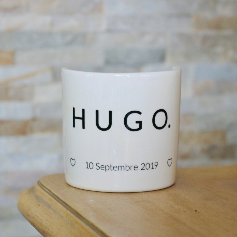 pot de fleurs personnalisé hugo