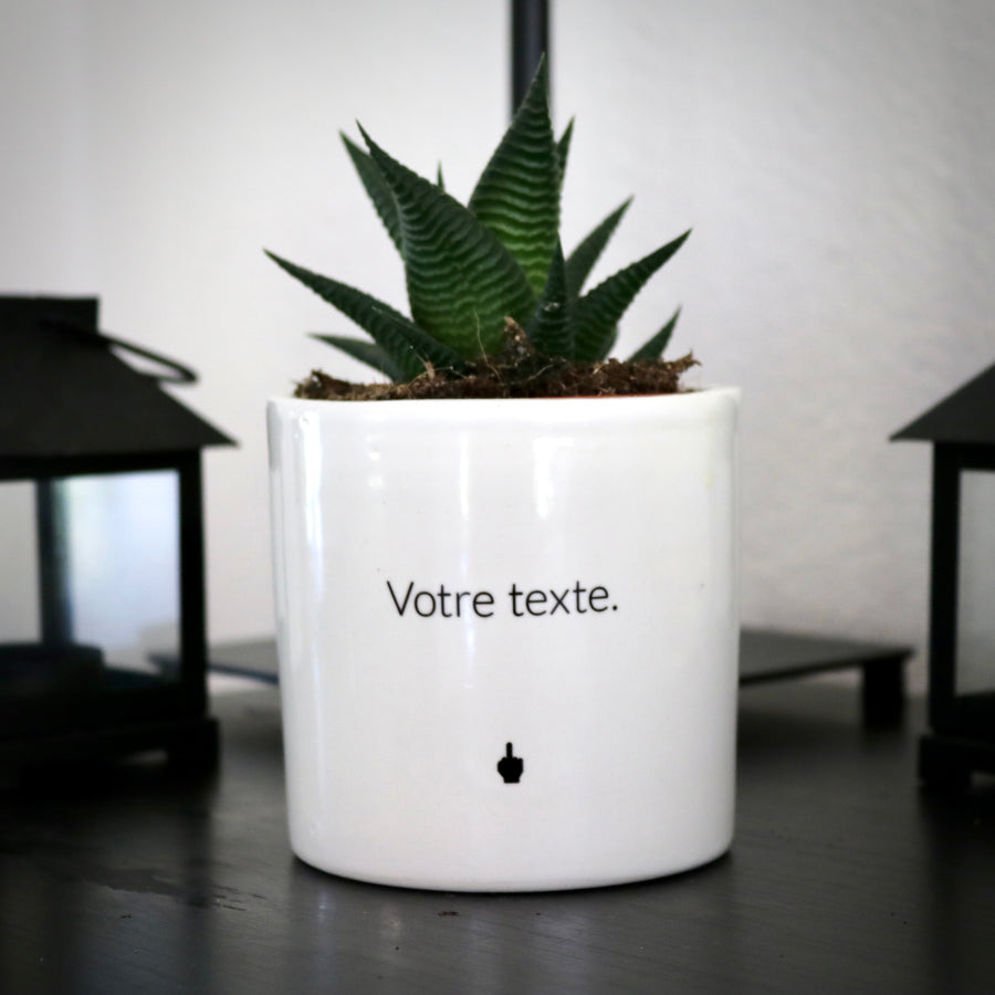 sanoa pots - texte personnalisé