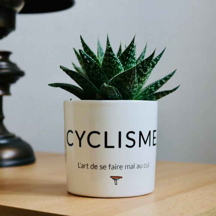 Pot de fleurs personnalisé cyclisme