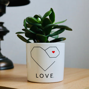 Pot de fleurs personnalisé coeur infini