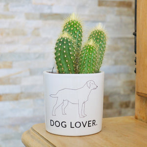 pot de fleurs personnalisé dog lover