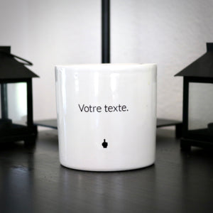 sanoa pots - texte personnalisé