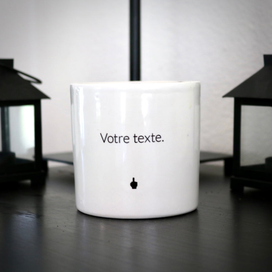 sanoa pots - texte personnalisé