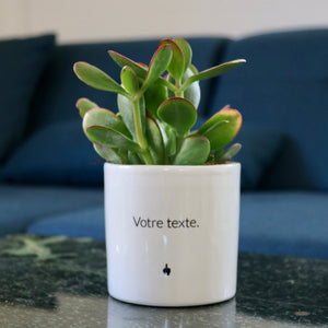 sanoa pots - texte personnalisé